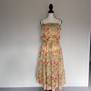 Floral Print Women's Top & Skirt